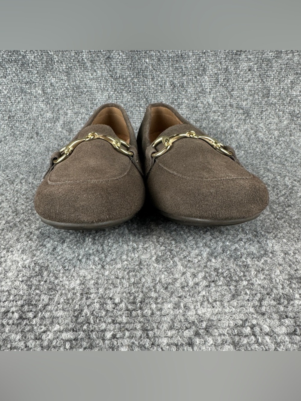 Vionic Bibiana Suede Loafers Womens 7.5 Greige Gray Horsebit Comfort Orthotic - Picture 7 of 15